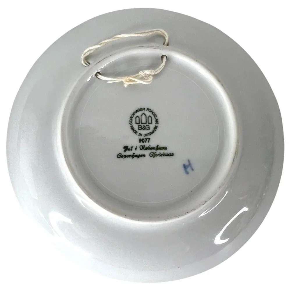 2 Bing & Grondahl Copenhagen Porcelain Christmas Plate 1976 1977 Limited Edition